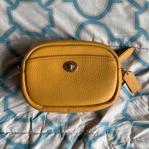 STILL AVAILABLE Coach Pebbled Leather Camera Bag Color Buttercup NWOT